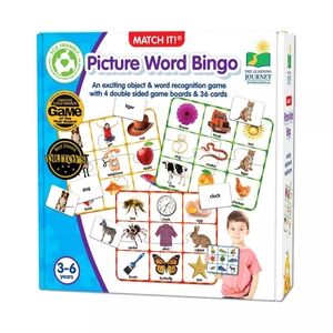 The Learning Journey International Match It! - Picture Word Bingo Board Game NWT
